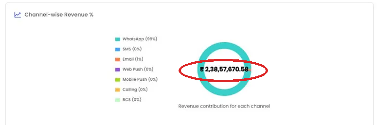 Channel-wise CRM revenue of Rs 2.38 crore, 99% from WhatsApp